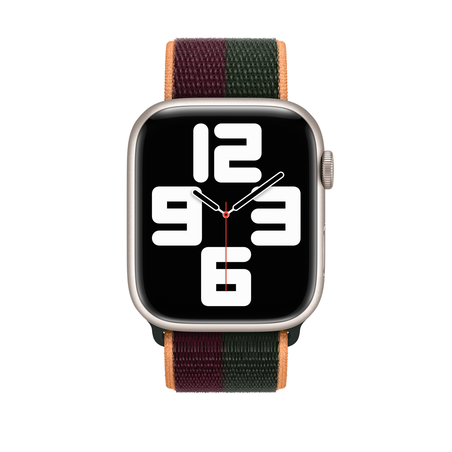 حزام Loop رياضي Dark Cherry/Forest Green لساعة Apple Watch مقاس 41 مم