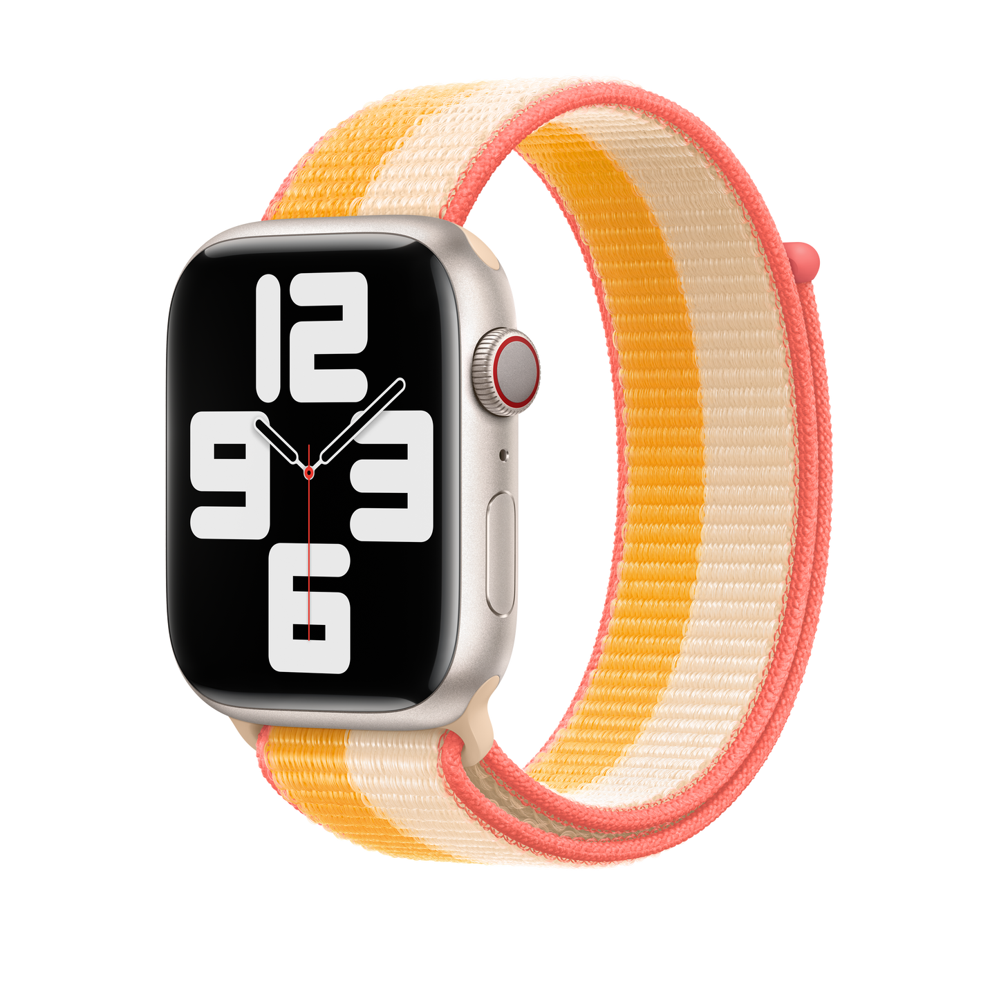 حزام Loop رياضي Maize/White لساعة Apple Watch مقاس 45mm