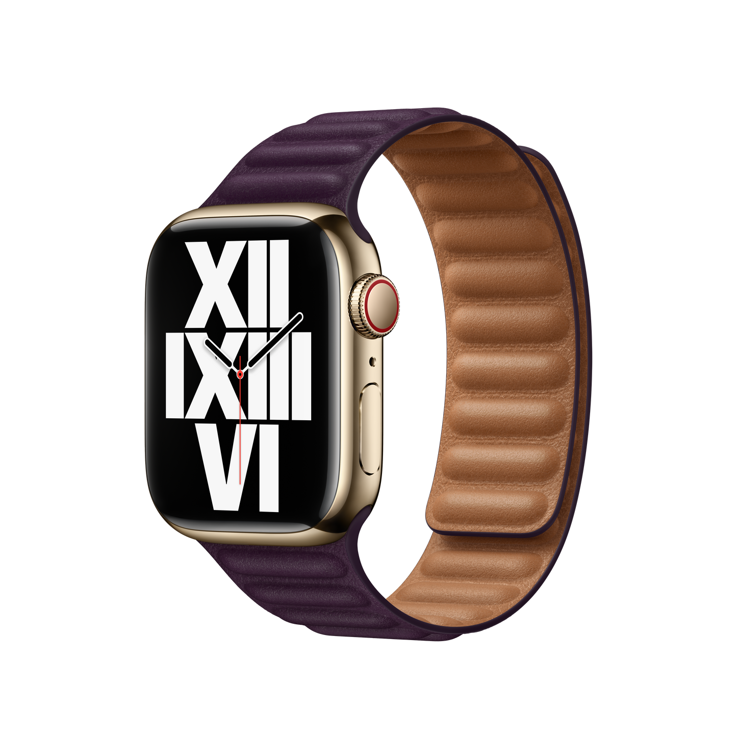 سوار جلدي Dark Cherry لساعة Apple Watch مقاس 41 مم - صغير/وسط