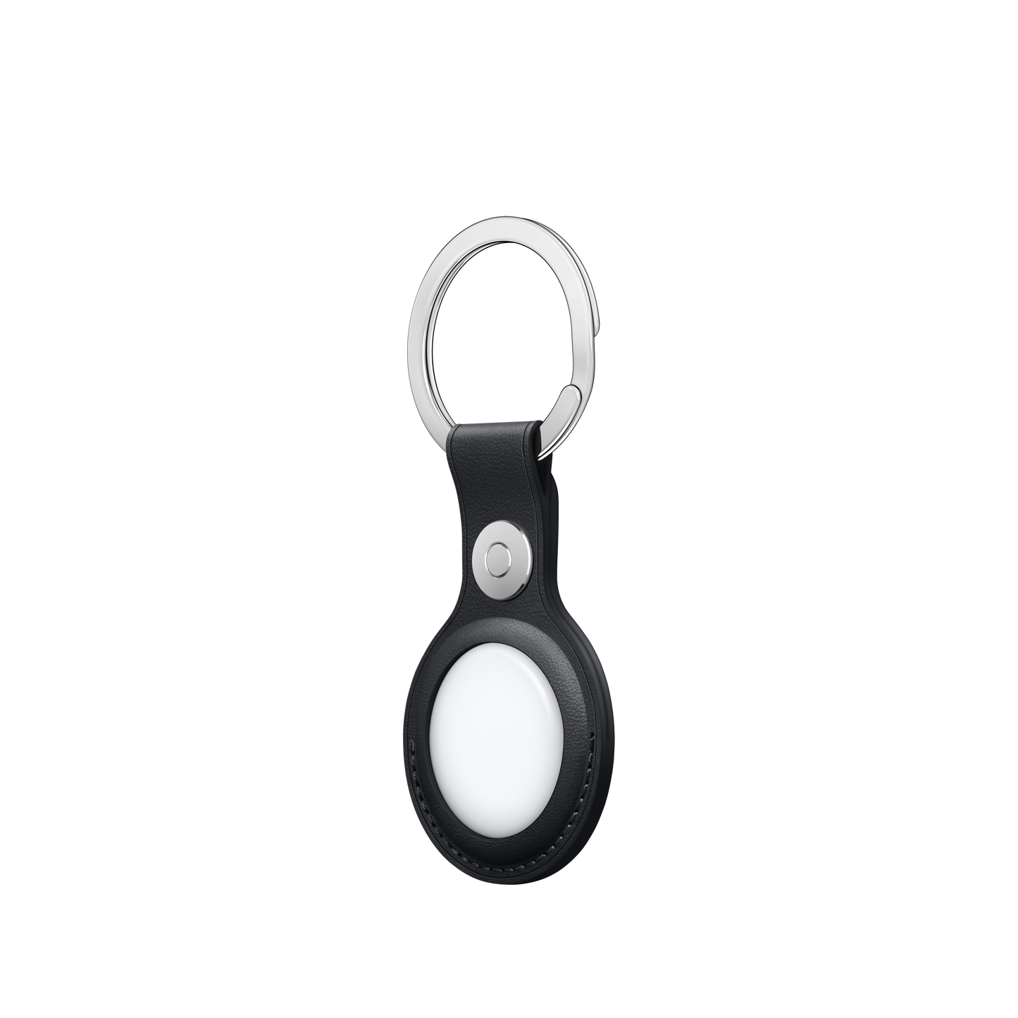 AirTag Leather Key Ring - Midnight