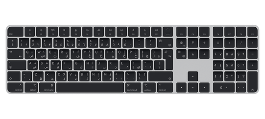 Magic Keyboard with Touch ID and Numeric Keypad for Mac models with Apple silicon - Arabic - Black Keys