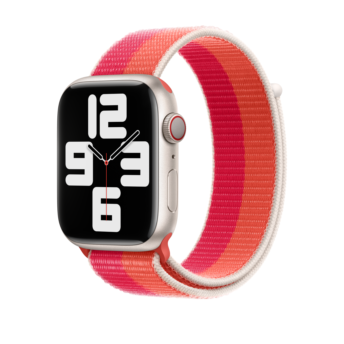 حزام Loop رياضي Nectarine/Peony لساعة Apple Watch مقاس 45 مم