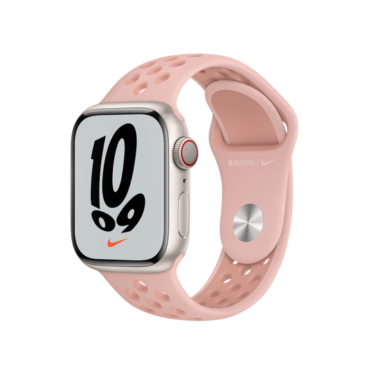 حزام رياضي Nike Pink Oxford/Rose Whisper لساعة Apple Watch مقاس 41 مم