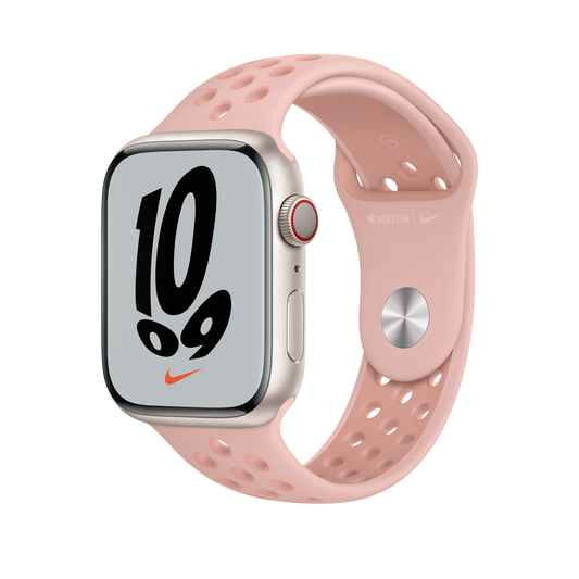 حزام رياضي Nike Pink Oxford/Rose Whisper لساعة Apple Watch مقاس 45 مم