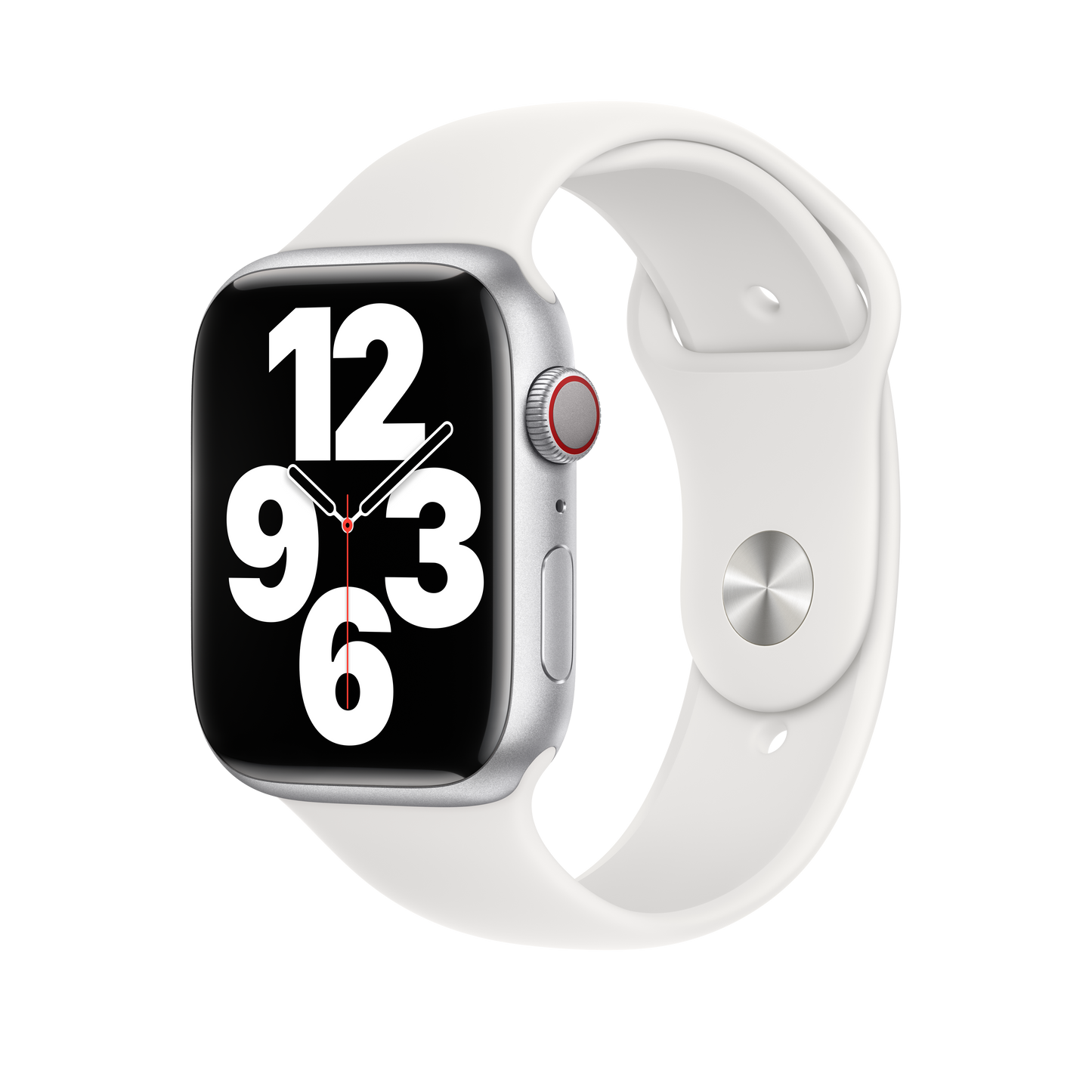 حزام رياضي White لساعة Apple Watch مقاس 45 مم 