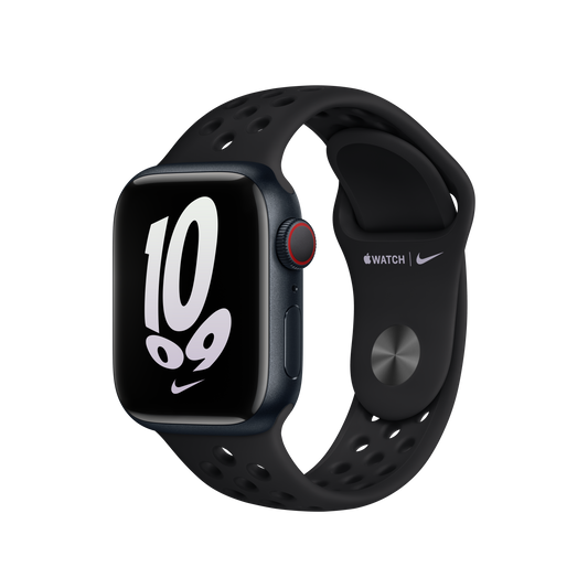 حزام رياضي Nike Black/Black لساعة Apple Watch مقاس 41 مم