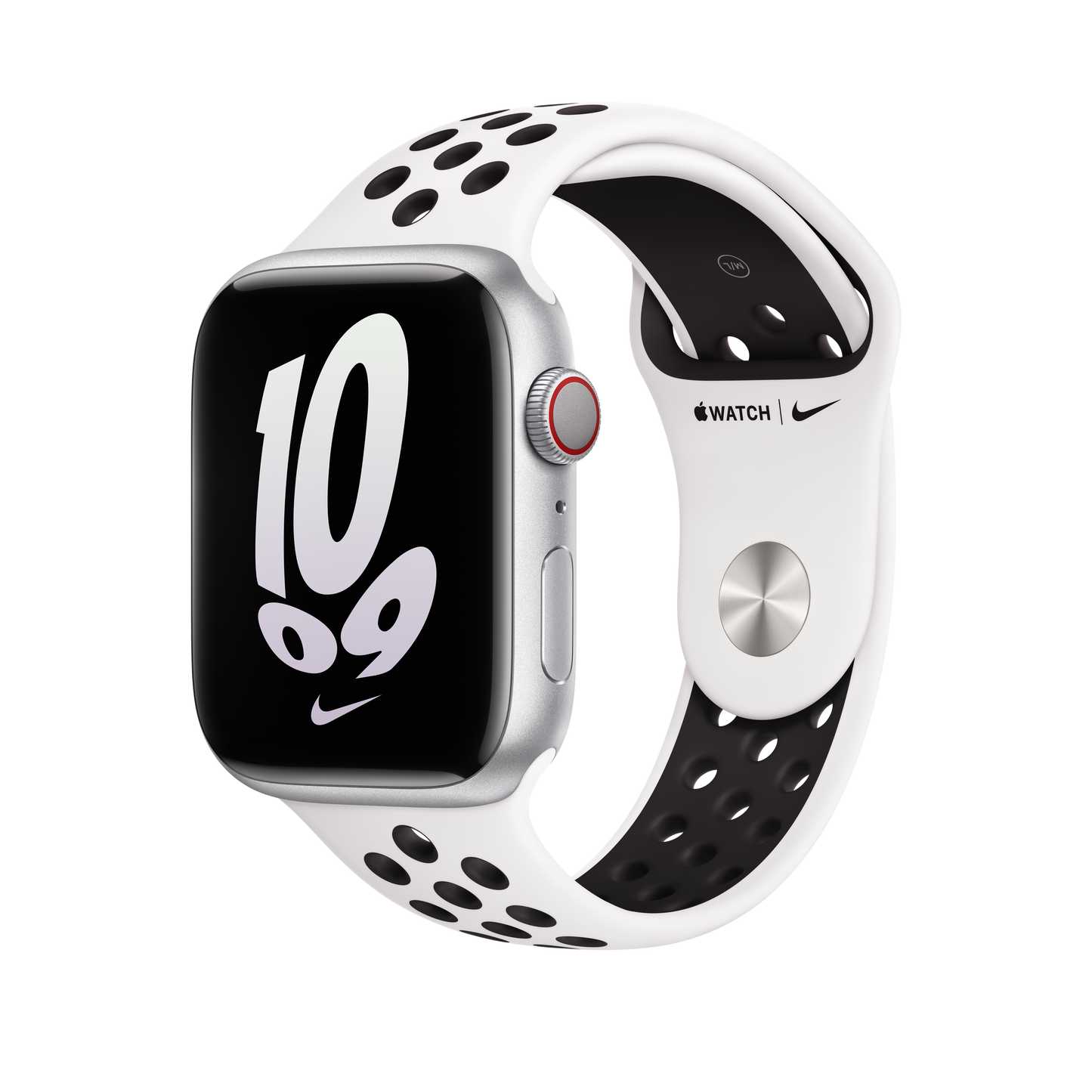 حزام رياضي Nike Summit White/Black لساعة Apple Watch مقاس 45 مم