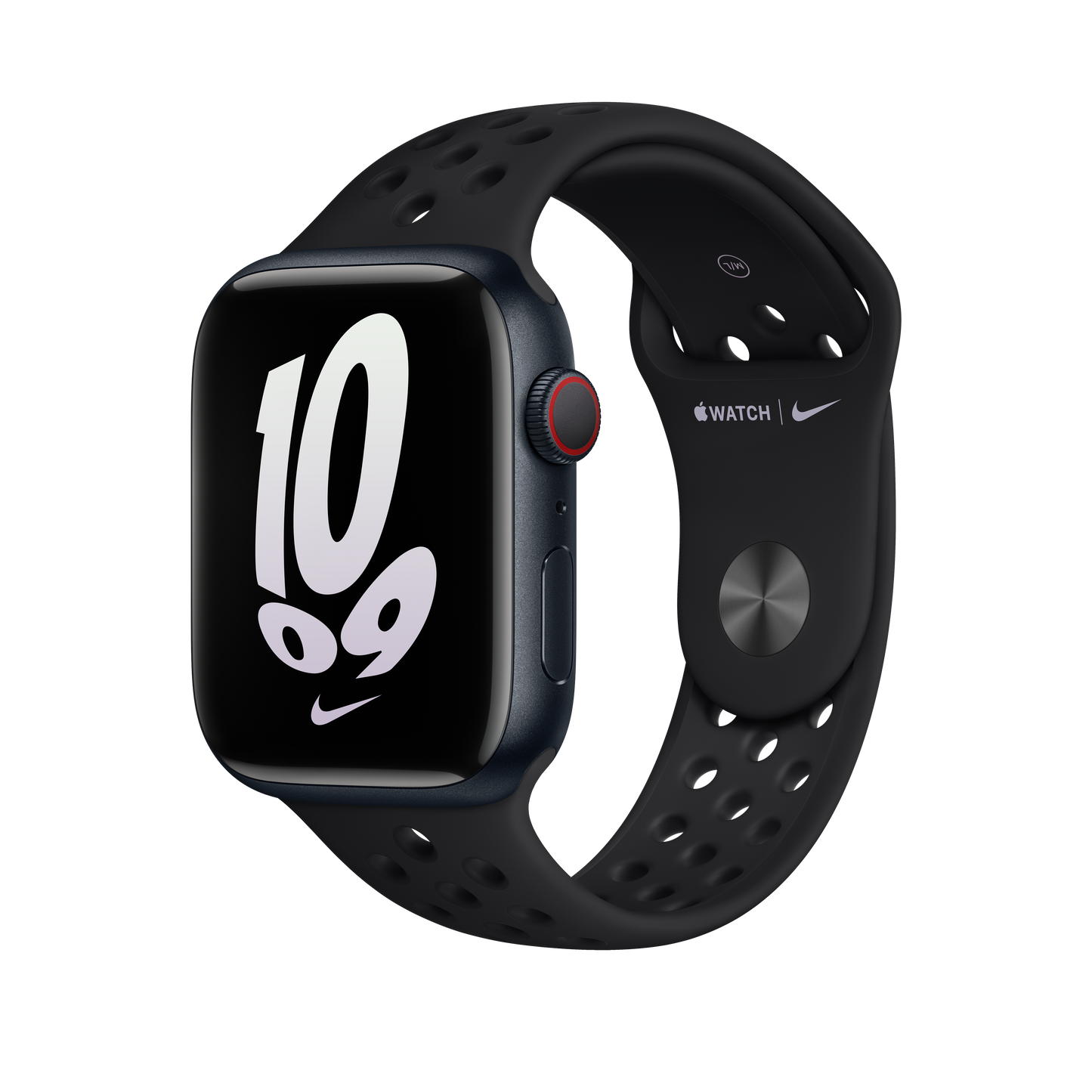 حزام رياضي Nike Black/Black  لساعة Apple Watch مقاس 45 مم