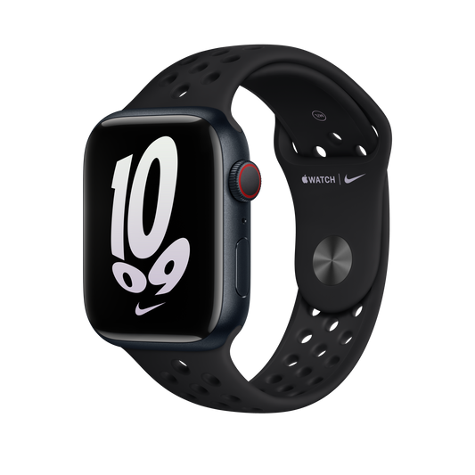 حزام رياضي Nike Black/Black  لساعة Apple Watch مقاس 45 مم