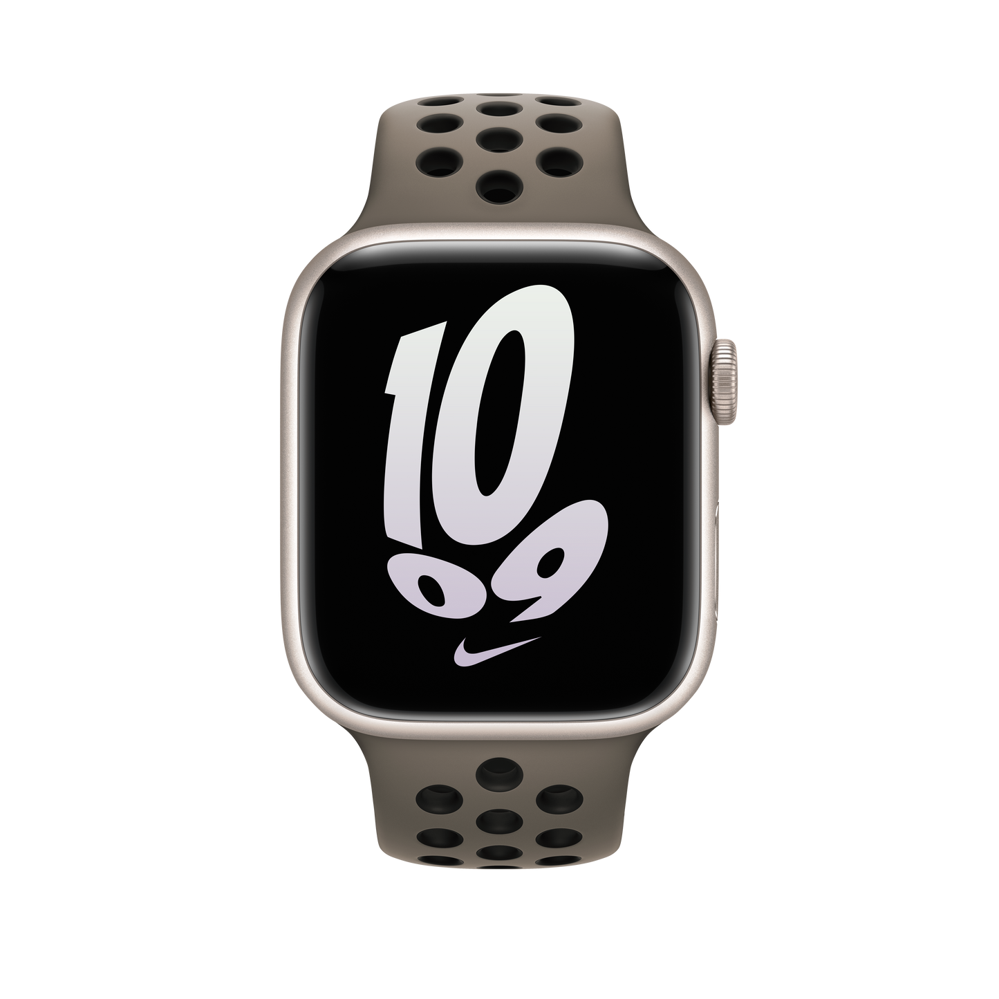حزام رياضي Nike Olive Grey/Black  لساعة Apple Watch مقاس 45 مم