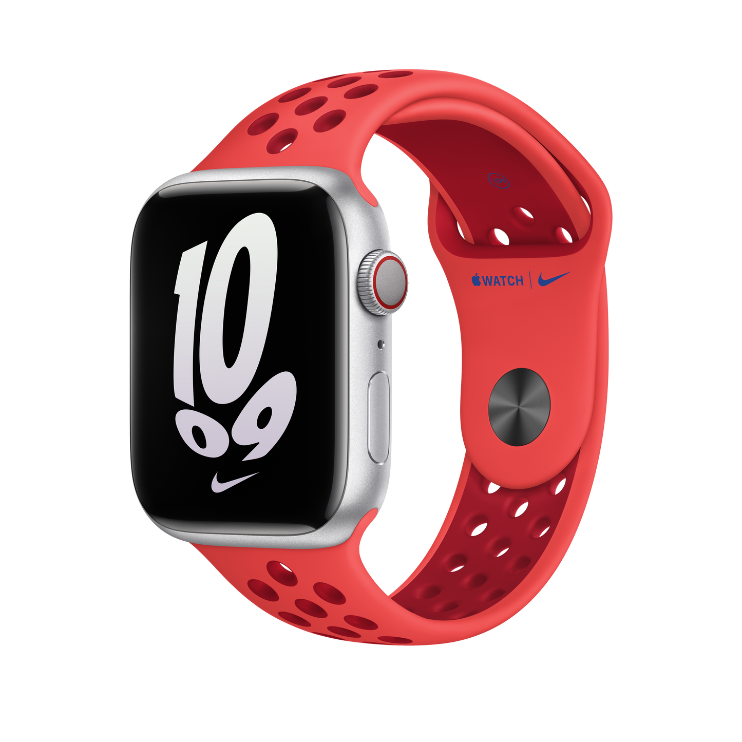 حزام رياضي Nike Bright Crimson/Gym Red  لساعة Apple Watch مقاس 45 مم