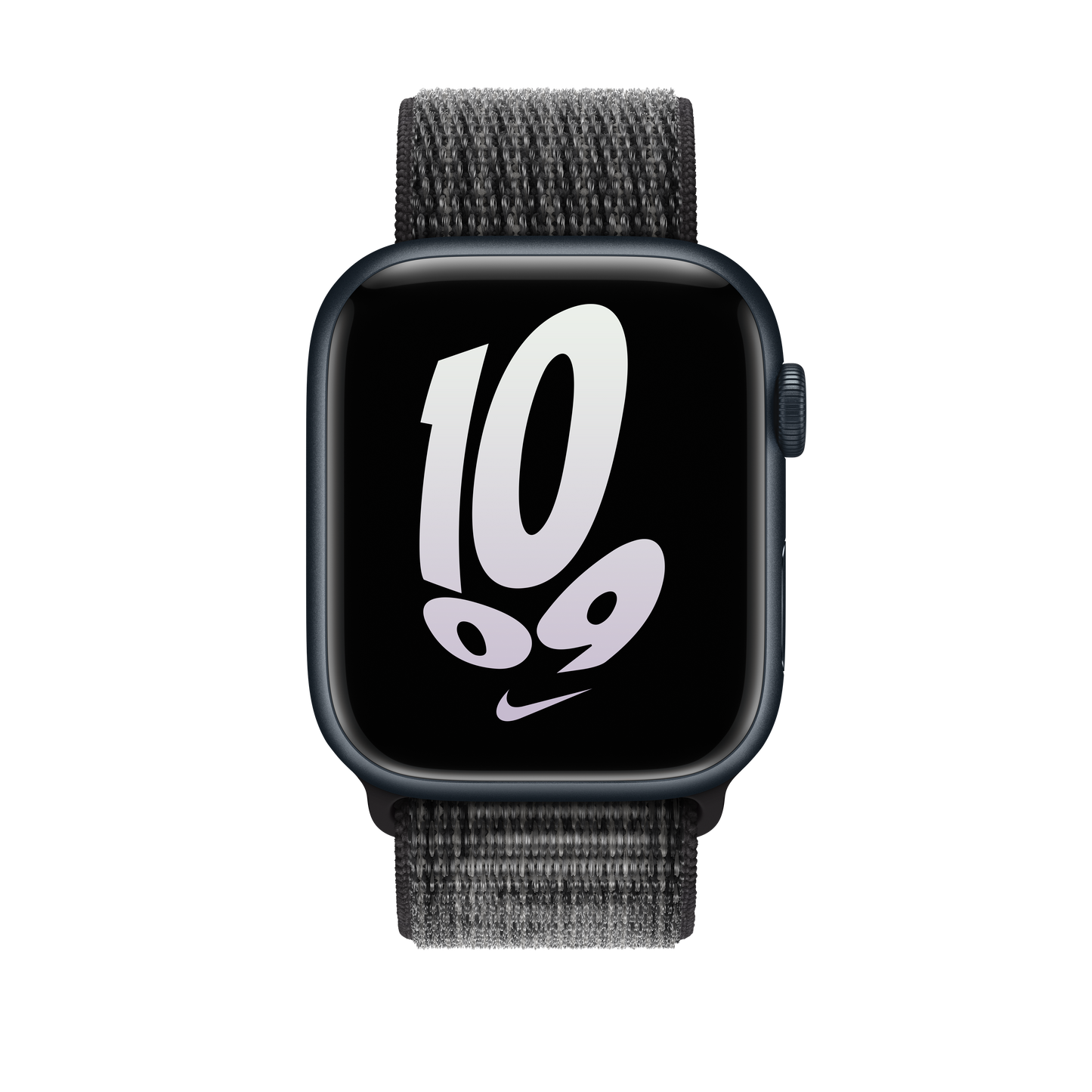حزام Loop رياضي Nike Black/Summit White لساعة Apple Watch مقاس 45 مم