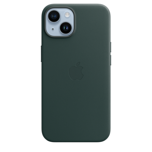 حافظة iPhone 14 الجلدية بتقنية ‏MagSafe‏ - لون اخضر فورست