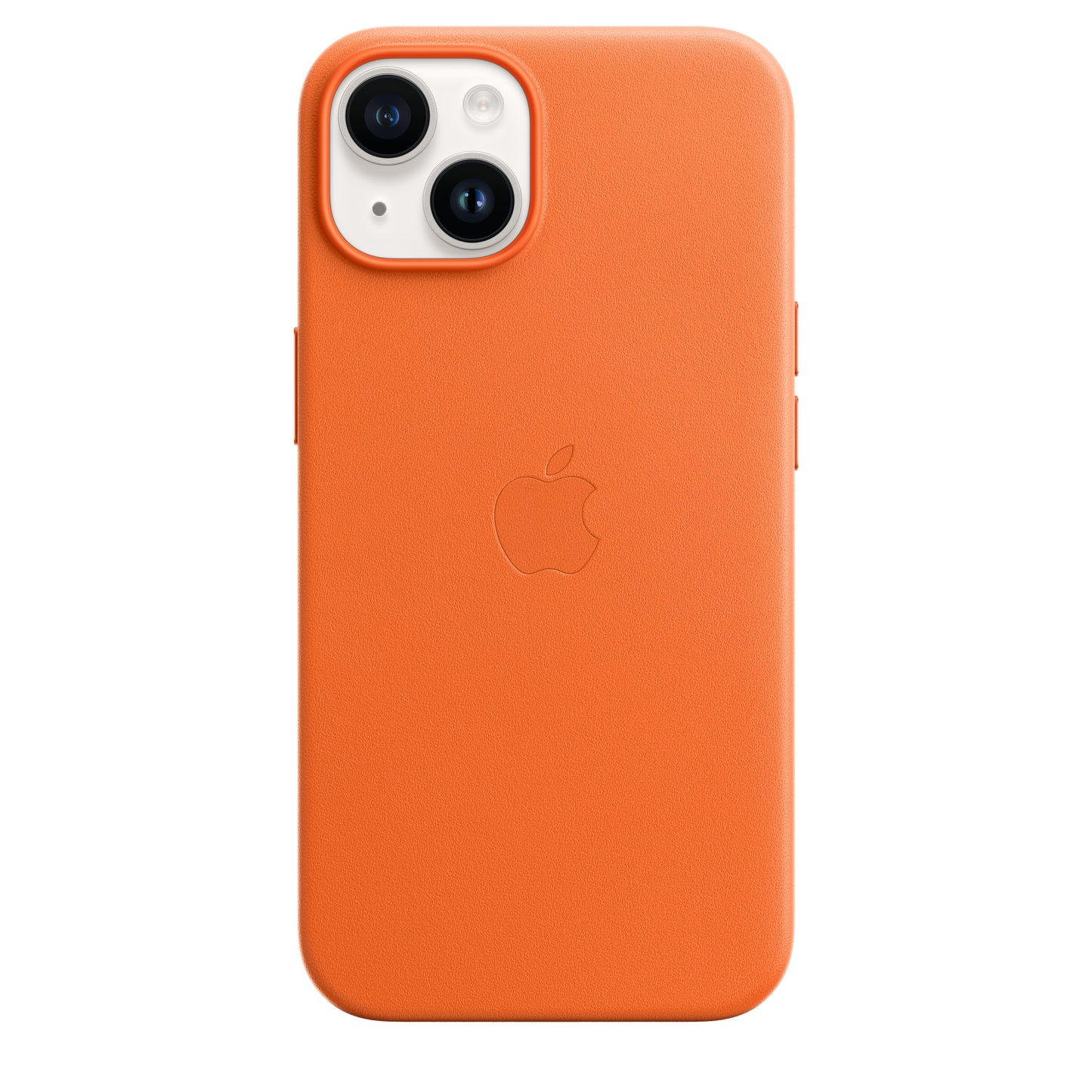 iPhone 14 Leather Case with MagSafe - Orange