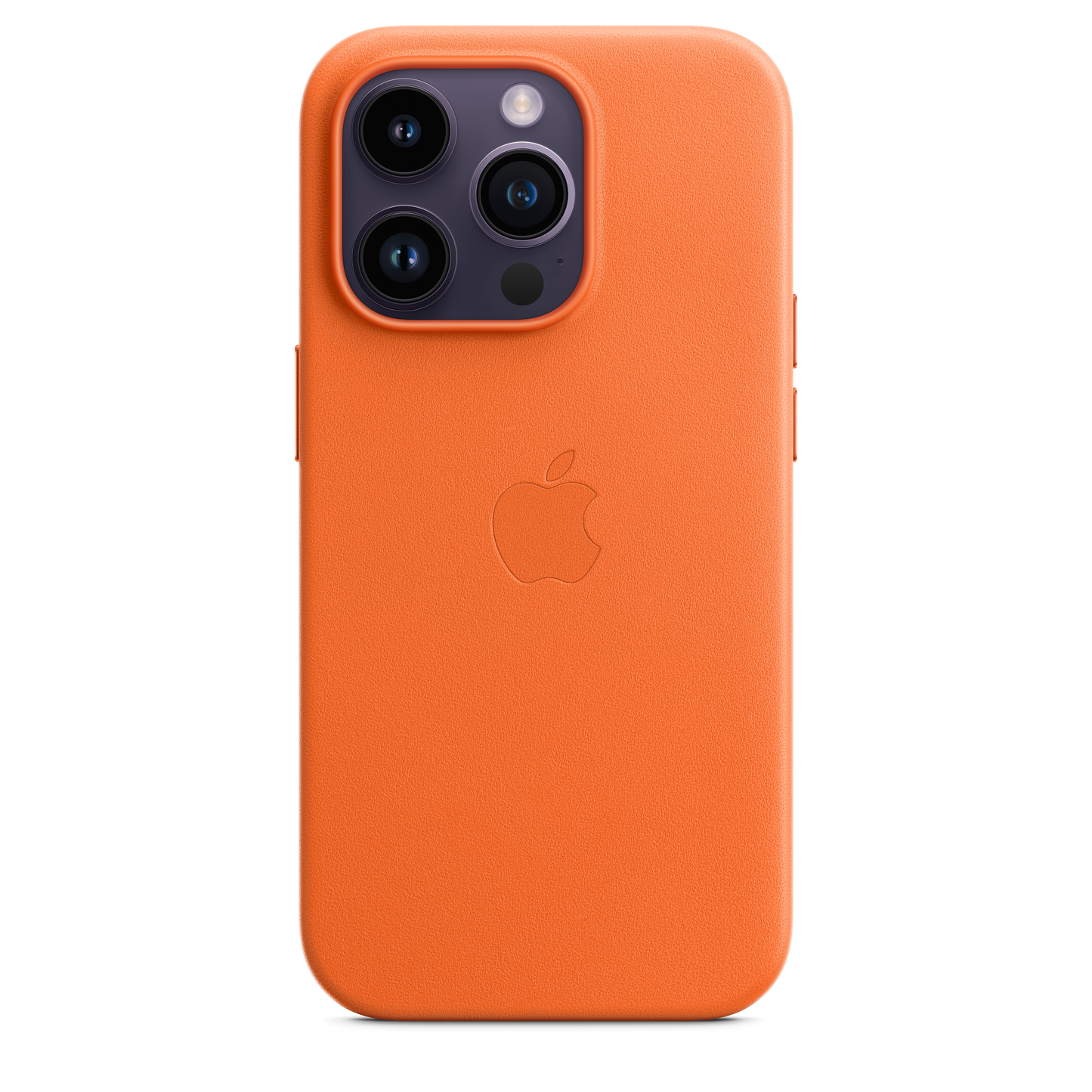 حافظة iPhone 14 Pro الجلدية بتقنية ‏MagSafe‏  - لون اورنج
