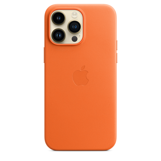 iPhone 14 Pro Max Leather Case with MagSafe - Orange