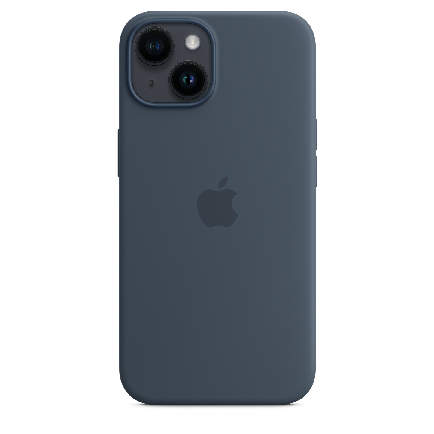 حافظة iPhone 14 من السيليكون بتقنية MagSafe - لون ازرق ستورم
