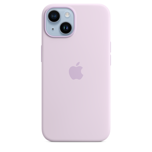 حافظة iPhone 14 من السيليكون بتقنية MagSafe -  بلون ليلاك