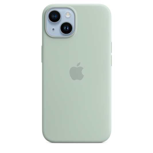 حافظة iPhone 14 من السيليكون بتقنية MagSafe -  لون سوسلنت