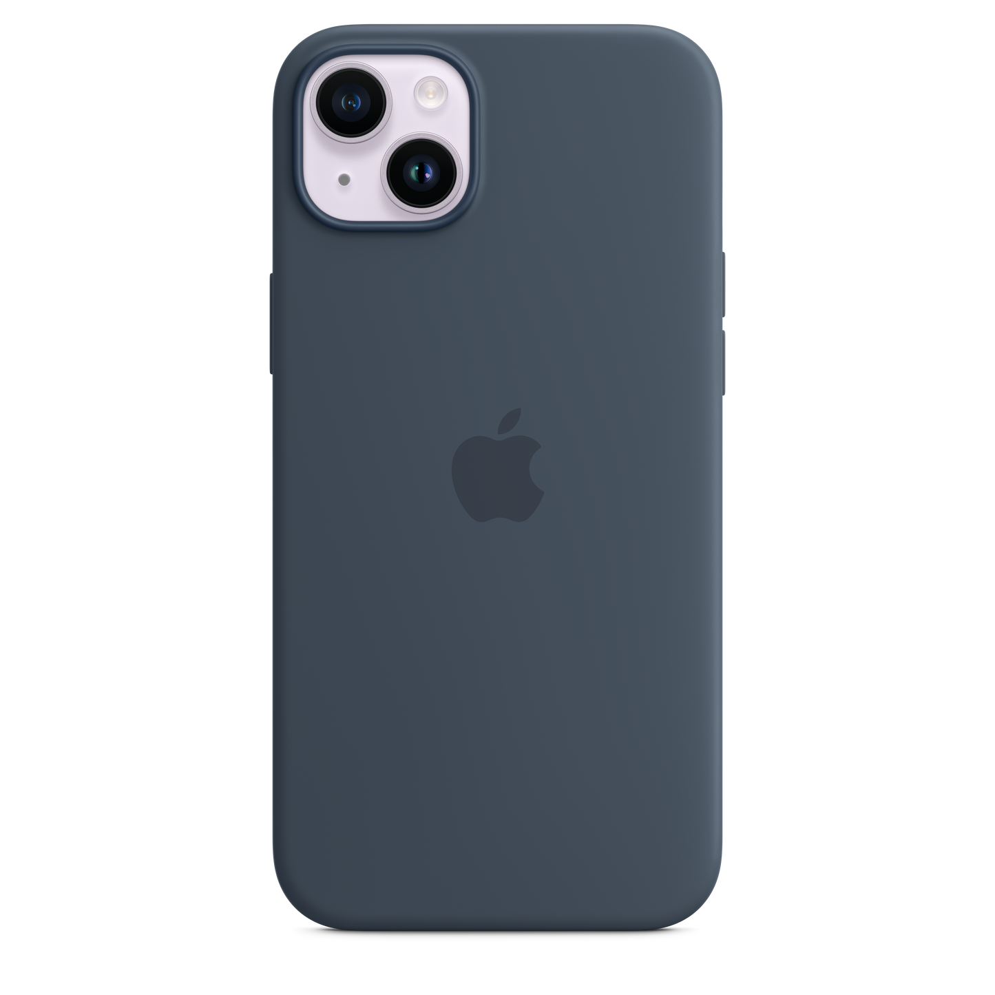 حافظة iPhone 14 Plus من السيليكون بتقنية MagSafe _ لون أزرق ستورم