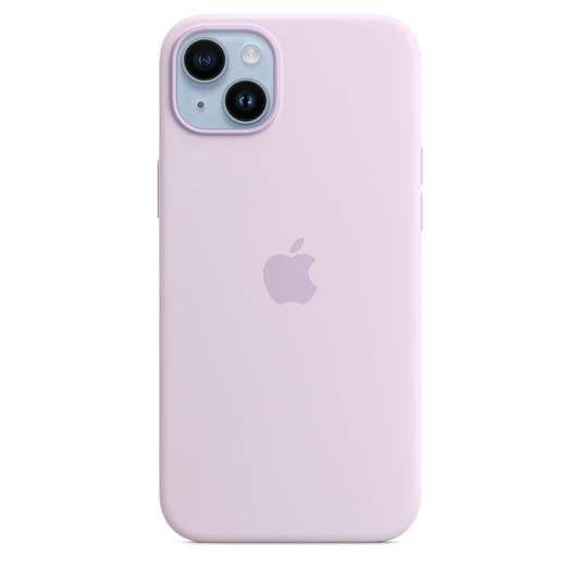 غطاء حماية مصنوعة من السيليكون لهاتف Apple iPhone 14 Plus بتقنية MagSafe - لون ليلكي فاتح