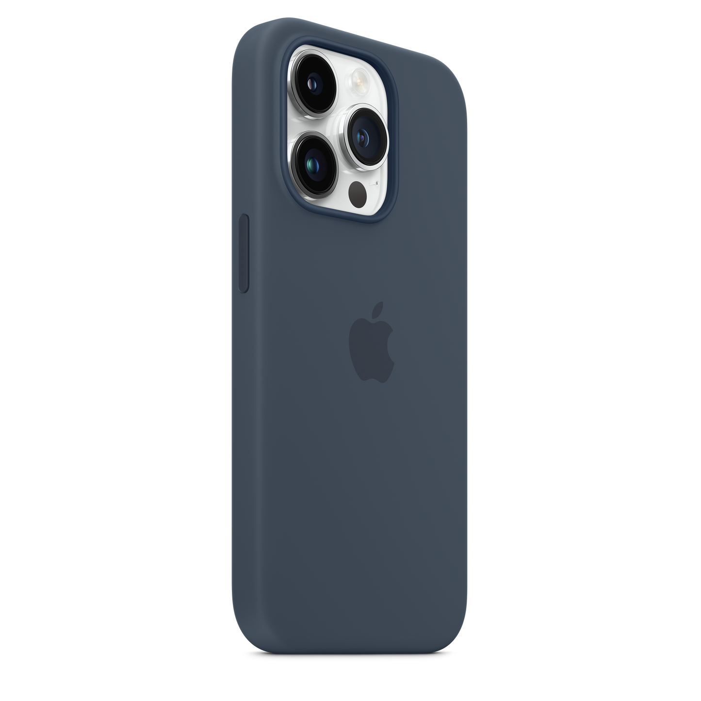 حافظة iPhone 14 Pro من السيليكون بتقنية MagSafe - لون ازرق ستورم