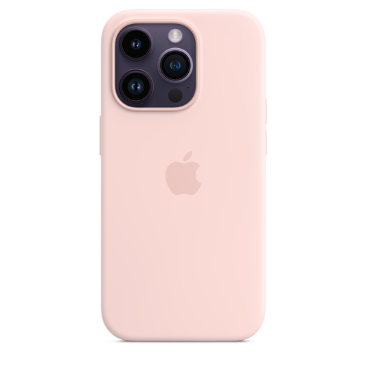 حافظة iPhone 14 Plus من السيليكون بتقنية MagSafe -  لون بينك شوك