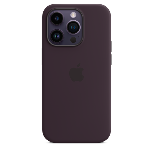 حافظة iPhone 14 Plus من السيليكون بتقنية MagSafe - لون ليلكي داكن