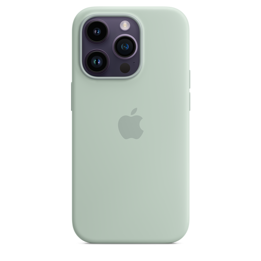 حافظة iPhone 14 Pro من السيليكون بتقنية MagSafe - لون سكيولينت