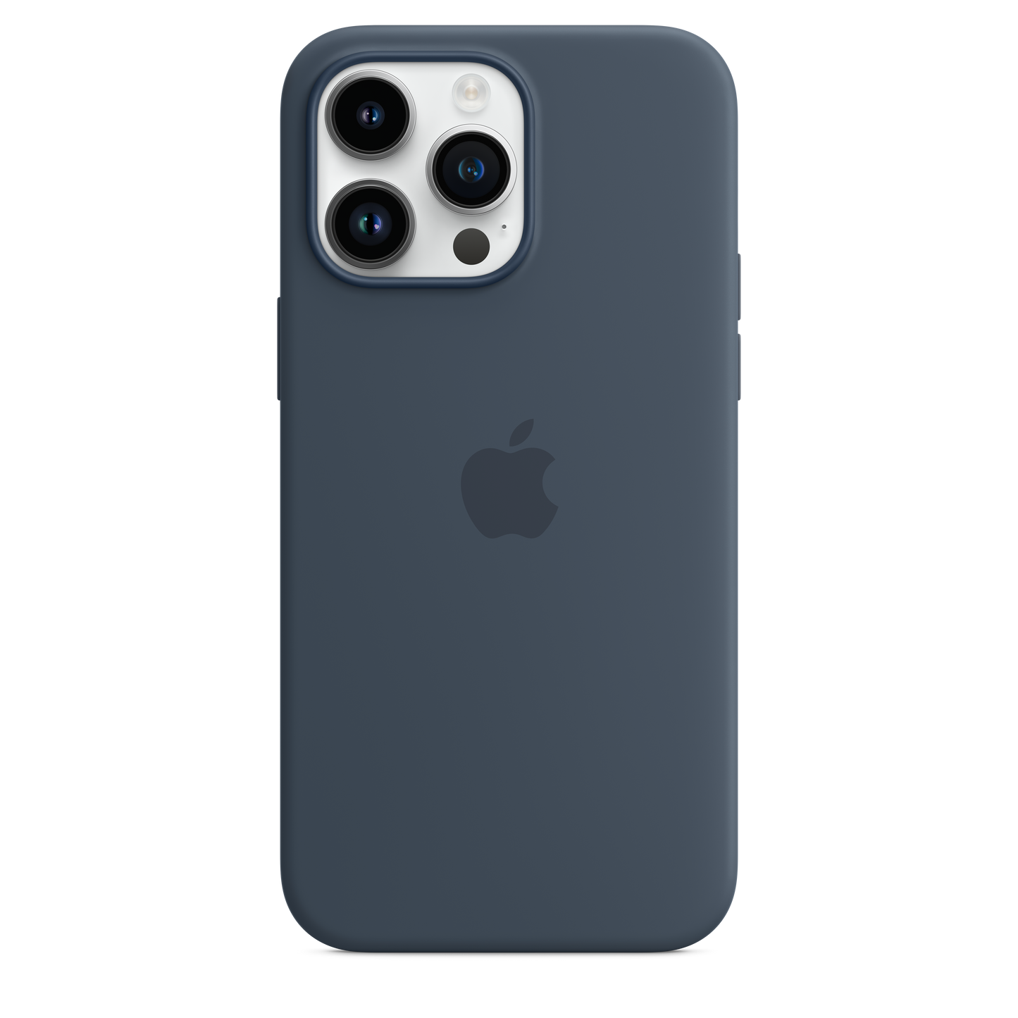 حافظة iPhone 14 Pro Max من السيليكون بتقنية MagSafe - لون  ازرق ستورم