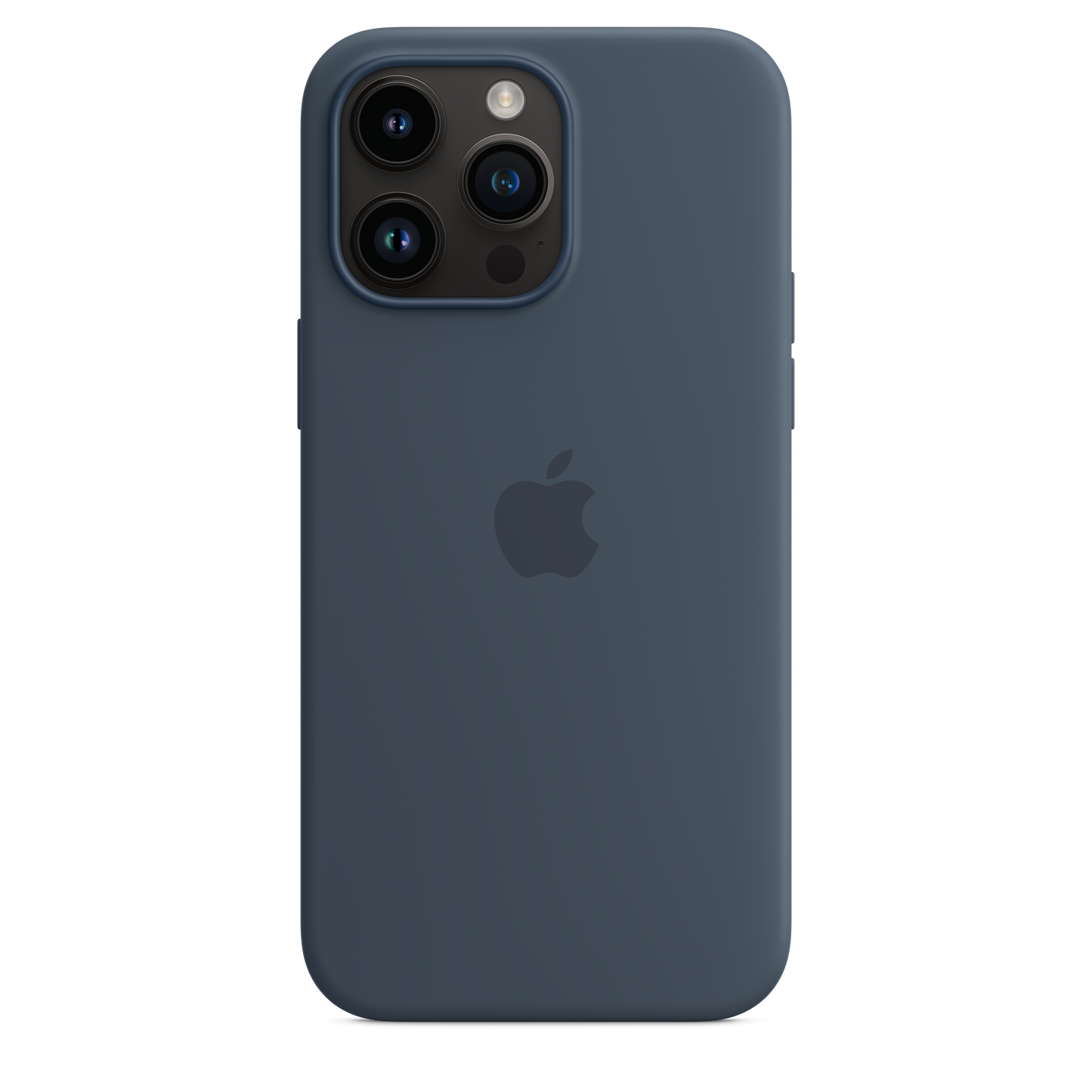 حافظة iPhone 14 Pro Max من السيليكون بتقنية MagSafe - لون  ازرق ستورم