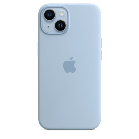 حافظة iPhone 14 من السيليكون بتقنية MagSafe‏ - أزرق سماوي