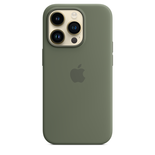 iPhone 14 Pro Silicone Case with MagSafe - Olive