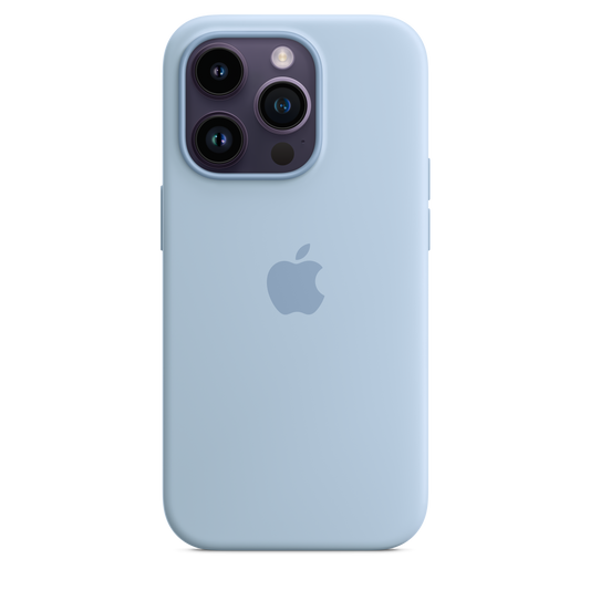 حافظة iPhone 14 Pro من السيليكون بتقنية MagSafe - أزرق سماوي