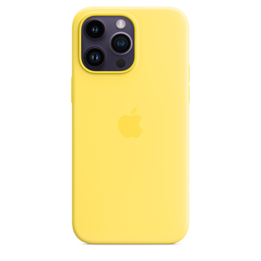حافظة iPhone 14 Pro Max من السيليكون بتقنية MagSafe - أصفر كناري