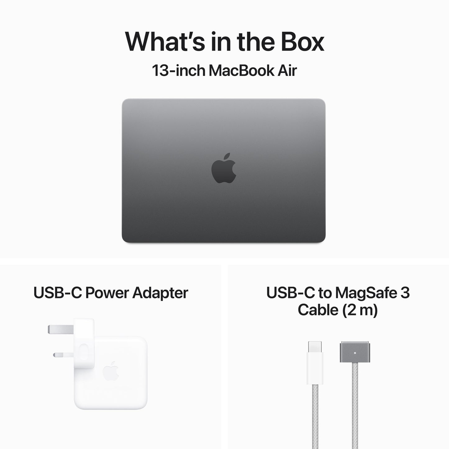 13-inch MacBook Air: Apple M3 chip with 8‑core CPU and 10‑core GPU, 512GB SSD - Space Grey