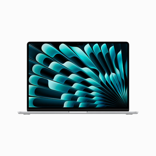 MacBook Air مقاس 15 انش: شريحة Apple M2 مع وحدة معالجة مركزية 8 نوى ووحدة معالجة رسومات 10 نوى، 256 جيجابايت SSD - فضي