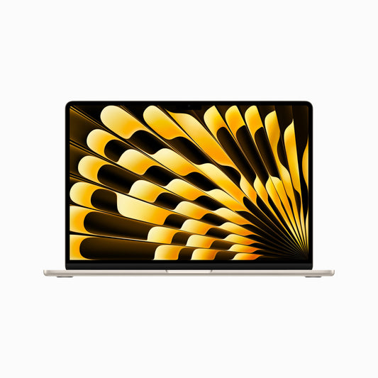 MacBook Air مقاس 15 انش: شريحة Apple M2 مع وحدة معالجة مركزية 8 نوى ووحدة معالجة الرسومات 10 نوى، 256 جيجابايت SSD - ستارلايت