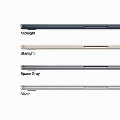 MacBook Air مقاس 15 انش: شريحة Apple M2 مع وحدة المعالجة المركزية 8 نوى ووحدة معالجة الرسومات 10 نوى، 512 جيجابايت SSD - رمادي