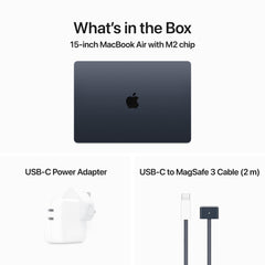 MacBook Air مقاس 15 انش: شريحة Apple M2 مع وحدة المعالجة المركزية 8 نوى ووحدة معالجة الرسومات 10 نوى، 512 جيجابايت SSD - رمادي