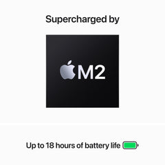 MacBook Air مقاس 15 انش: شريحة Apple M2 مع وحدة المعالجة المركزية 8 نوى ووحدة معالجة الرسومات 10 نوى، 512 جيجابايت SSD - رمادي