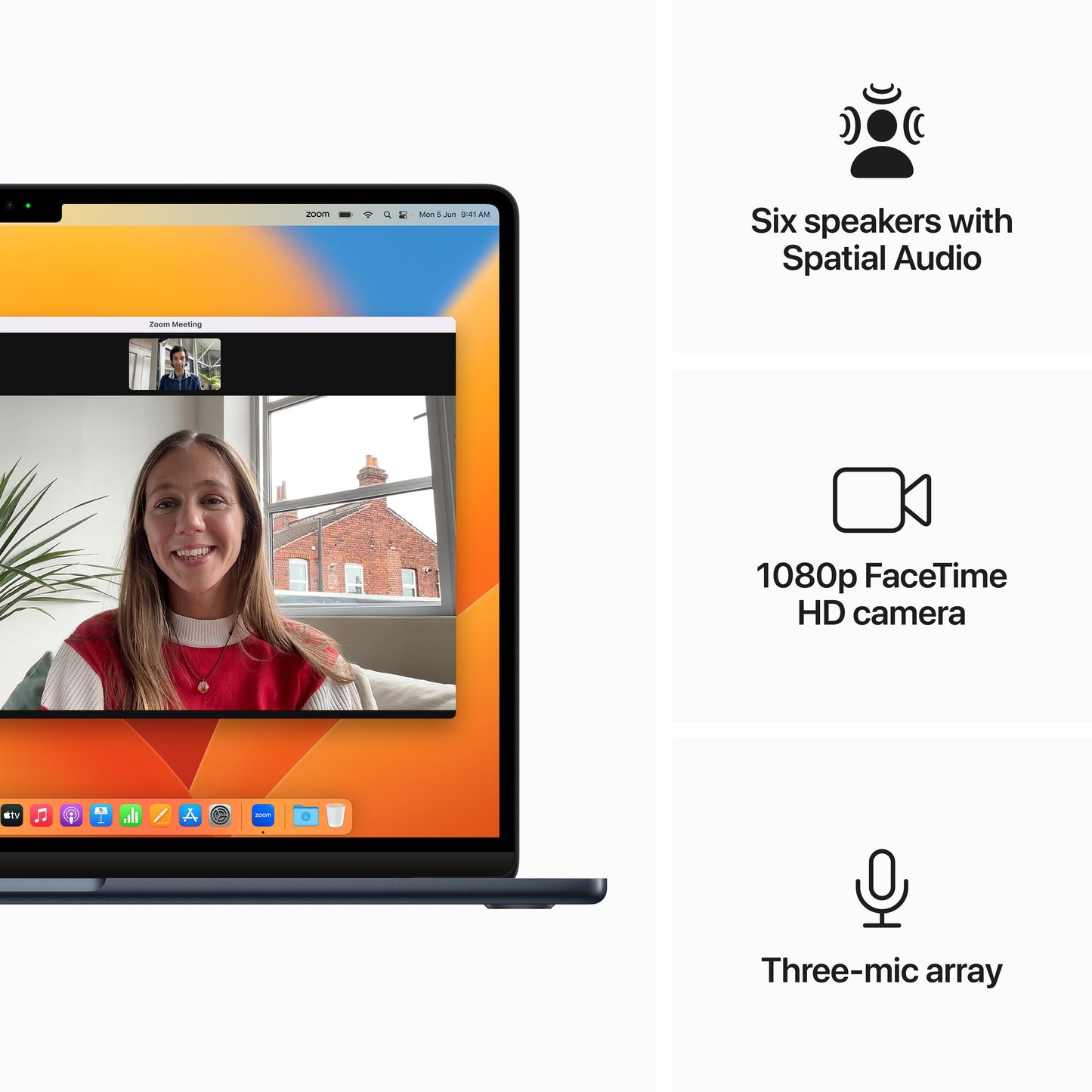 MacBook Air مقاس 15 انش: شريحة Apple M2 مع وحدة المعالجة المركزية 8 نوى ووحدة معالجة الرسومات 10 نوى، 512 جيجابايت SSD - رمادي