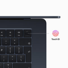 MacBook Air مقاس 15 انش: شريحة Apple M2 مع وحدة المعالجة المركزية 8 نوى ووحدة معالجة الرسومات 10 نوى، 512 جيجابايت SSD - رمادي