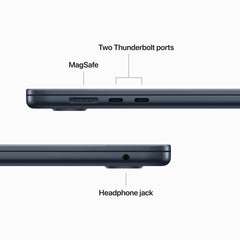 MacBook Air مقاس 15 انش: شريحة Apple M2 مع وحدة المعالجة المركزية 8 نوى ووحدة معالجة الرسومات 10 نوى، 512 جيجابايت SSD - رمادي