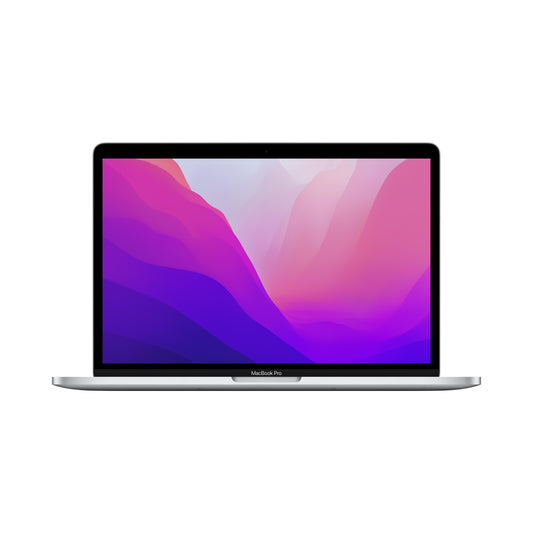 MacBook Pro مقاس 13 انش: شريحة Apple M2 مع وحدة معالجة مركزية 8 نوى ووحدة معالجة رسومات 10 نوى، 256 جيجابايت SSD - فضي