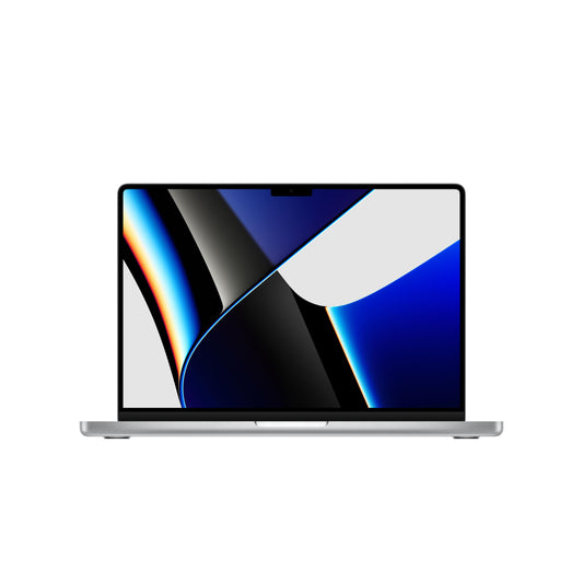 MacBook Pro مقاس 14 انش: شريحة Apple M1 Pro مع وحدة معالجة مركزية 8 نوى و 14 وحدة معالجة رسومات، 512 جيجابايت SSD - فضي