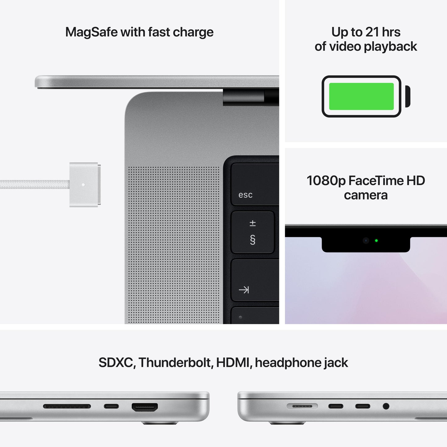 16-inch MacBook Pro: Apple M1 Max chip with 10_core CPU and 32_core GPU, 1TB SSD - Silver
