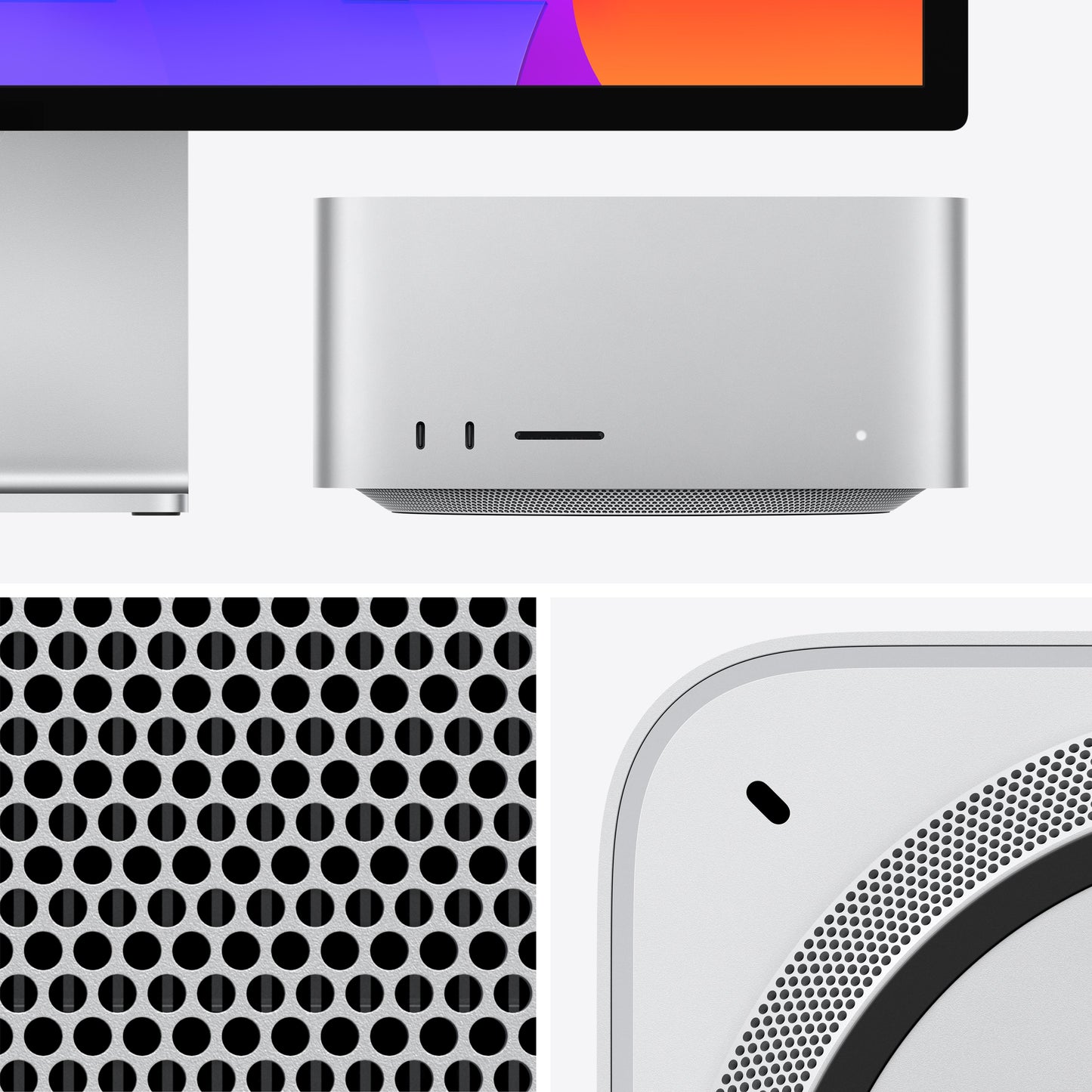 Mac Studio: شريحة Apple M1 Max مع وحدة معالجة مركزية 10 نوى و 24 وحدة معالجة رسومات، 512 جيجابايت SSD