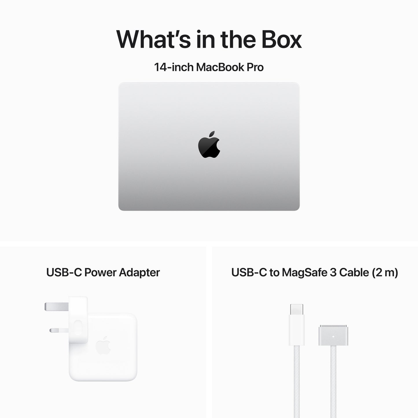 MacBook Pro مقاس 14 انش: شريحة Apple M3 مع وحدة معالجة مركزية 8 نوى و 10 وحدات معالجة رسومات، 512 قيقابايت SSD - فضي