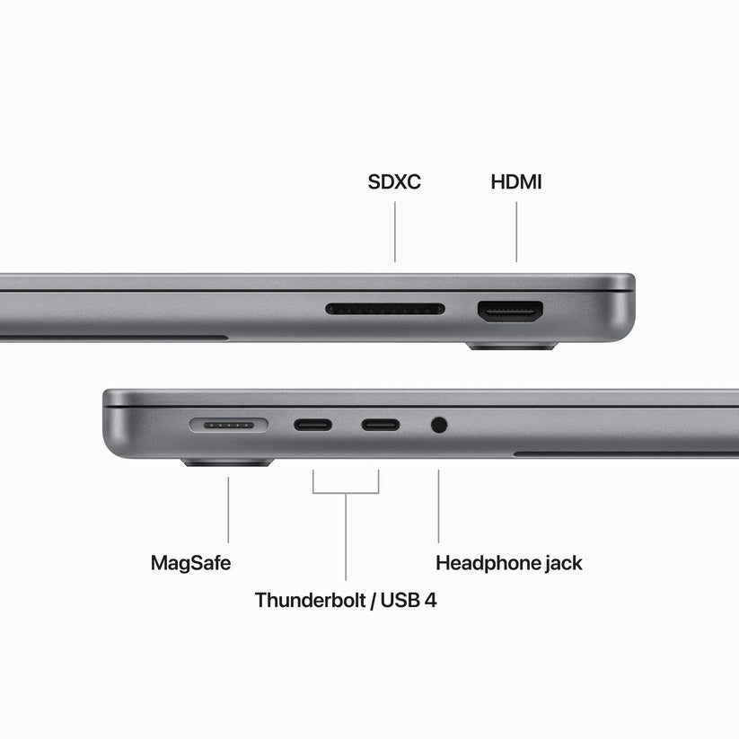 14-inch MacBook Pro: Apple M3 chip with 8‑core CPU and 10‑core GPU